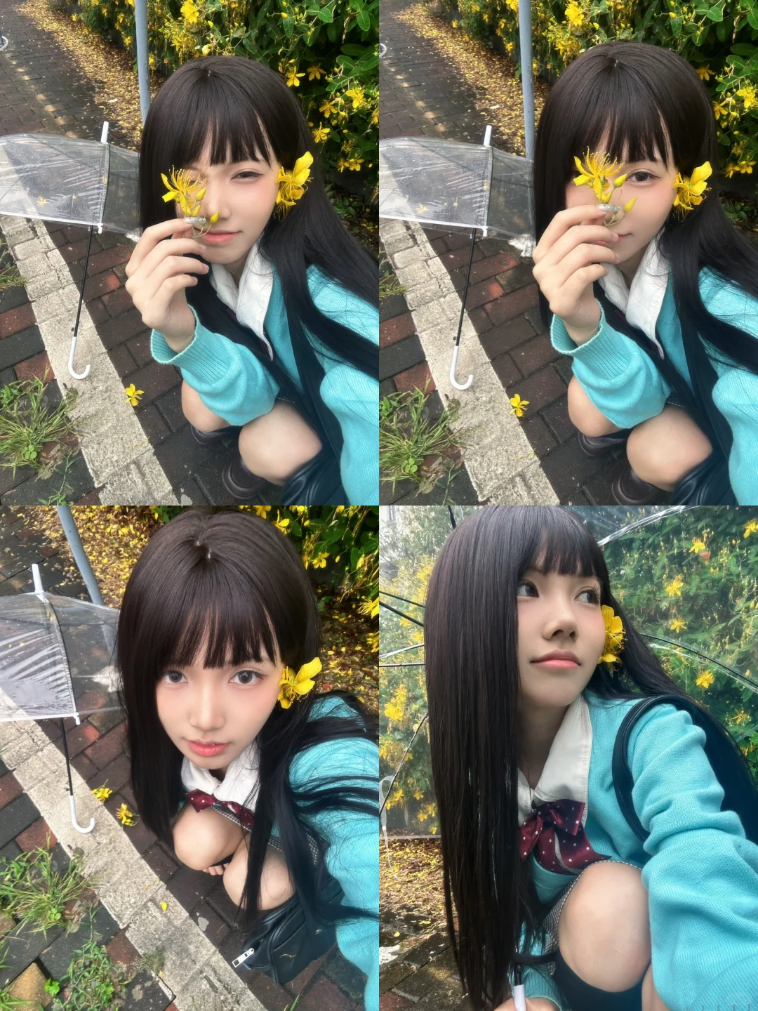 下雨天偶遇一处小黄花🌼
