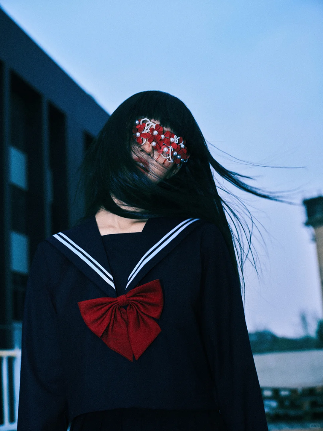 尝试了一下暗黑丧系jk🩸暗黑少女写真