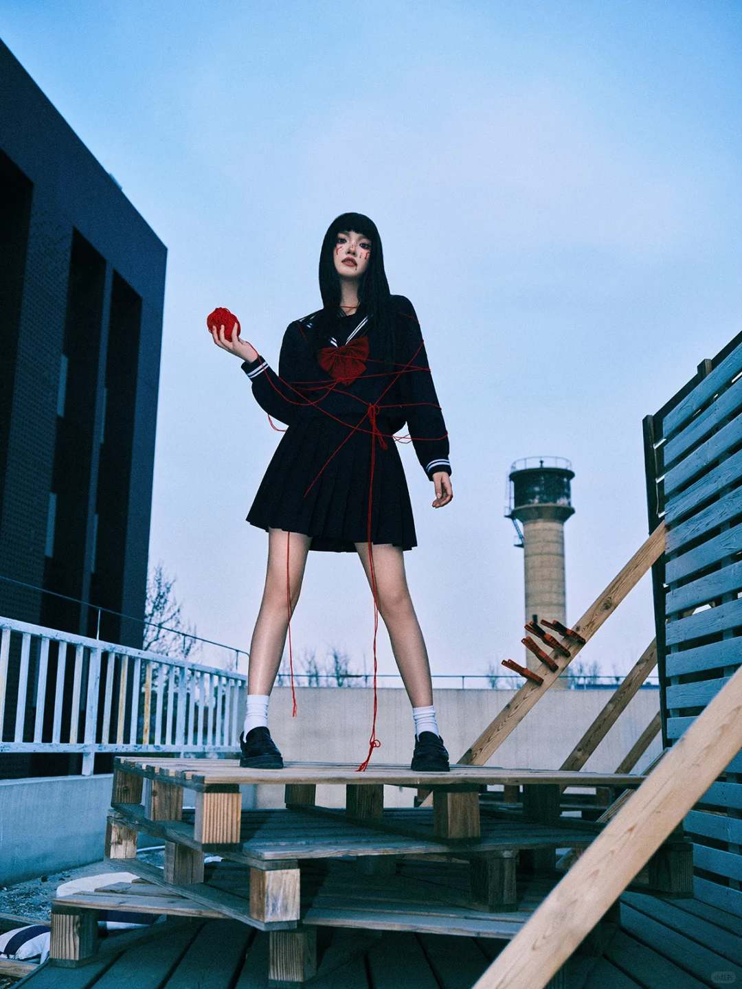 尝试了一下暗黑丧系jk🩸暗黑少女写真