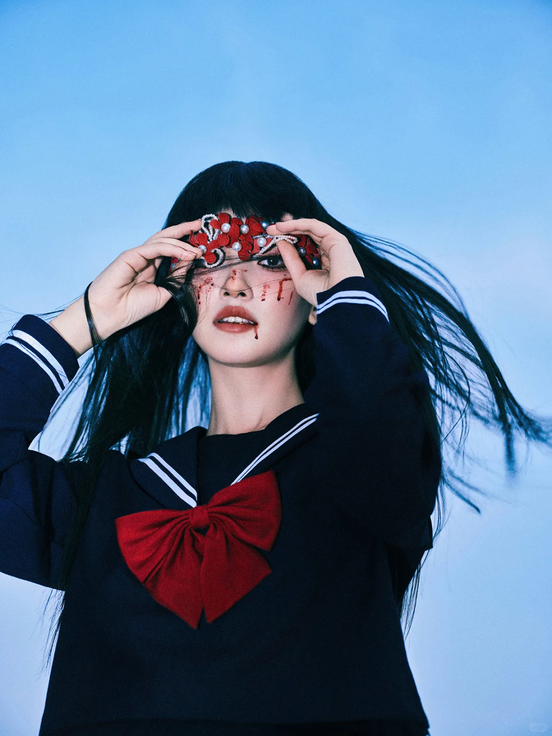 尝试了一下暗黑丧系jk🩸暗黑少女写真