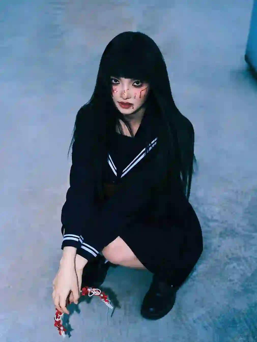 尝试了一下暗黑丧系jk🩸暗黑少女写真