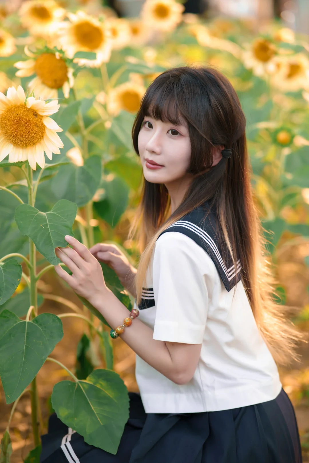 今天是阳光☀️向日葵与JK！