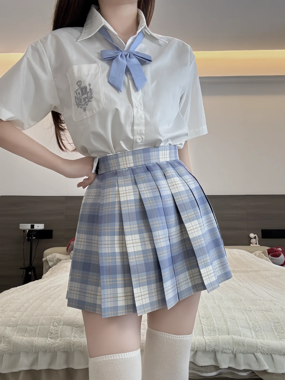 穿jk秒变水灵灵