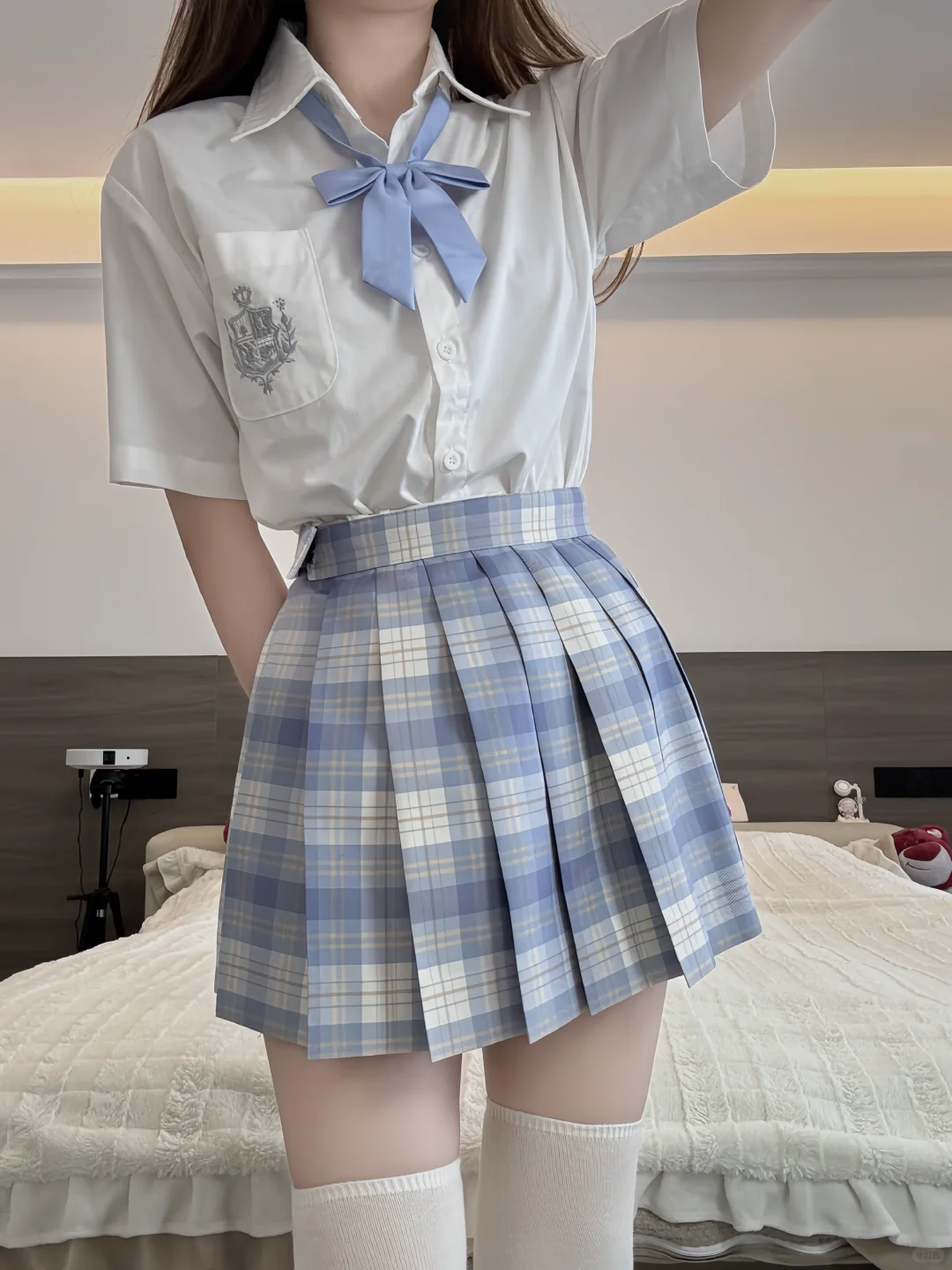 穿jk秒变水灵灵