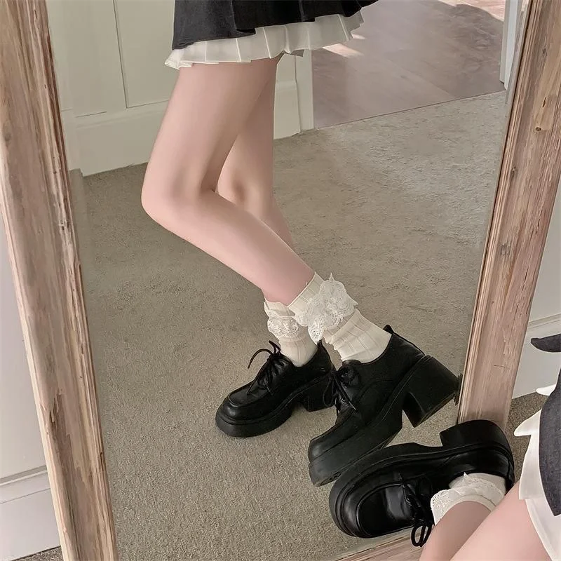 这款jk蕾丝花边中筒袜泰赞喇吧！！！
