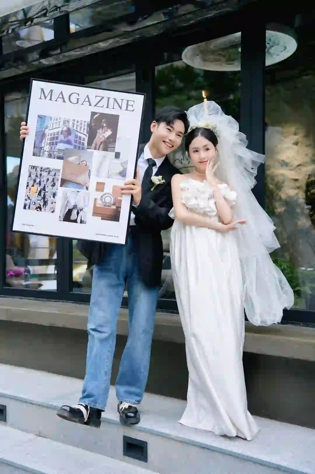 咖啡馆也太适合拍婚纱照啦📸甜妹必拍风格