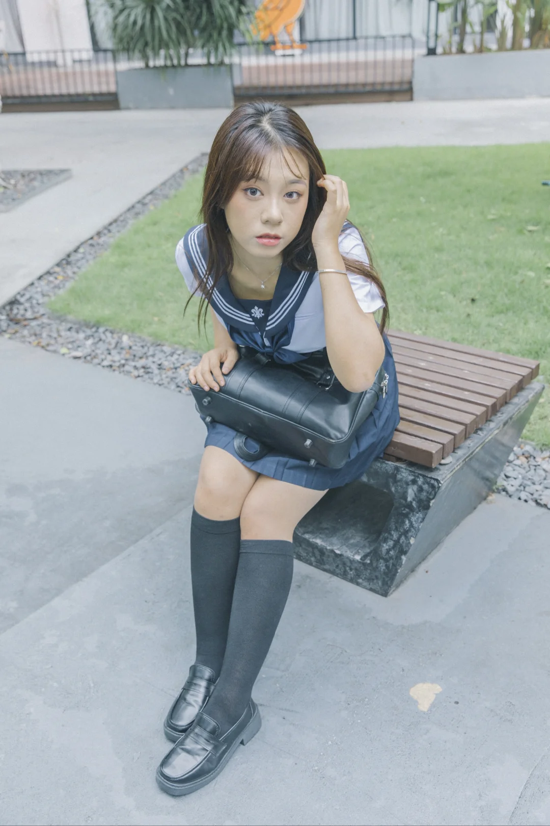 夏天雨后的少女jk