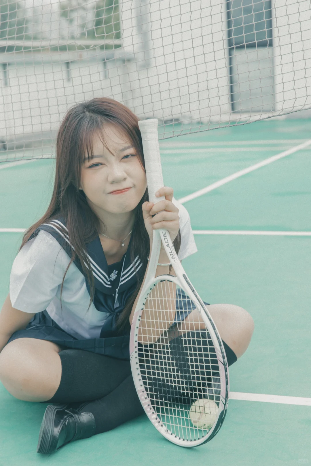 夏天雨后的少女jk