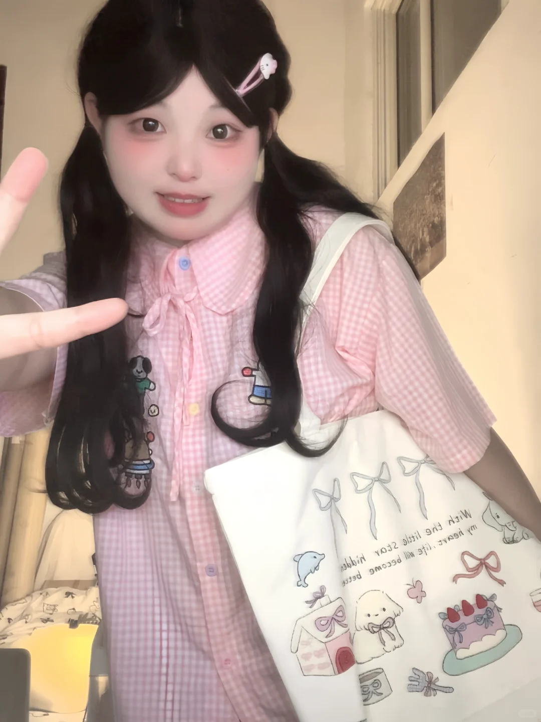 好喜欢这种可可爱爱的帆布包