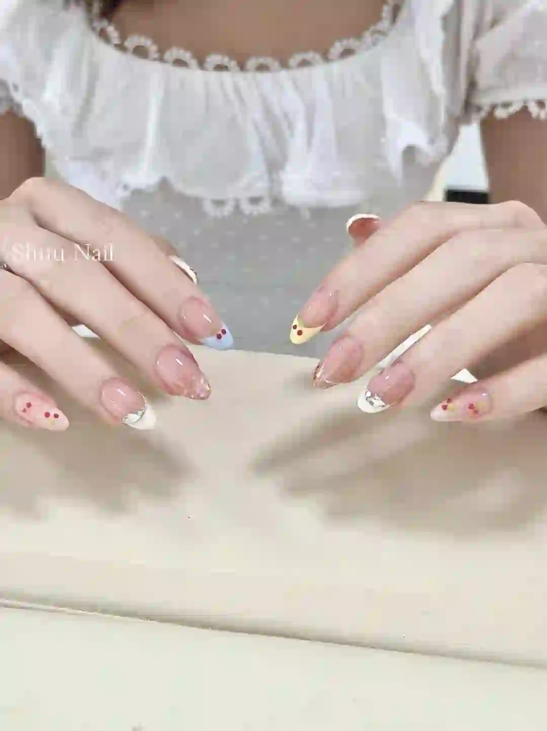 甜妹的法式樱桃美甲～🍒🪄