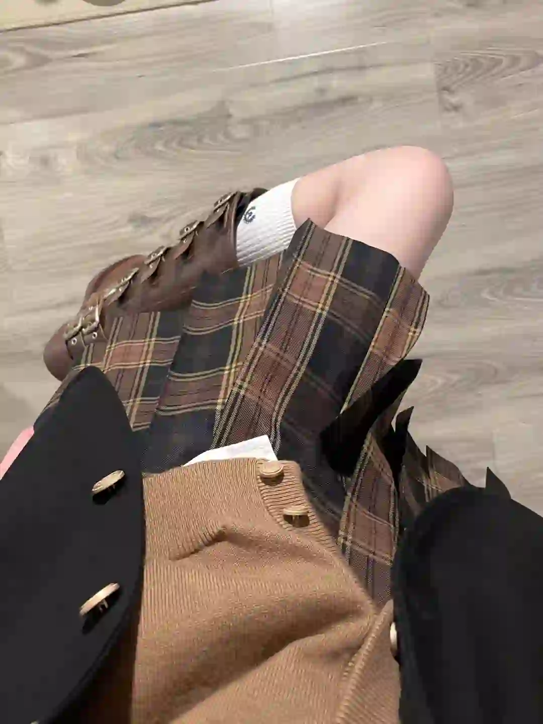 东京岁时记jk棕色格裙🧇松果小姐