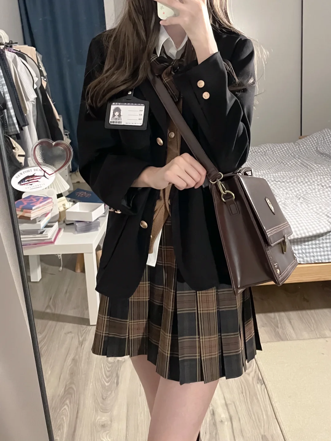 东京岁时记jk棕色格裙🧇松果小姐