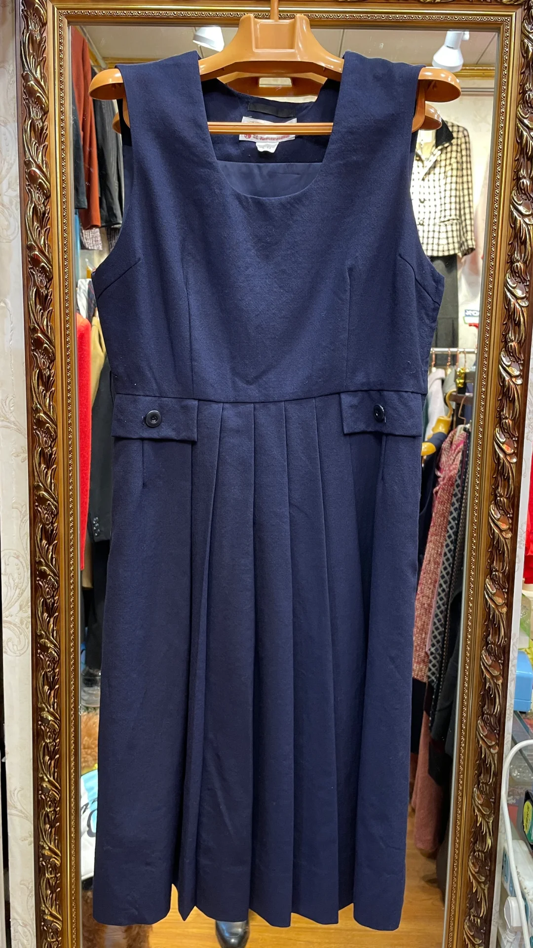 绀色JK绀色背心裙JK制服百褶裙大小萌款