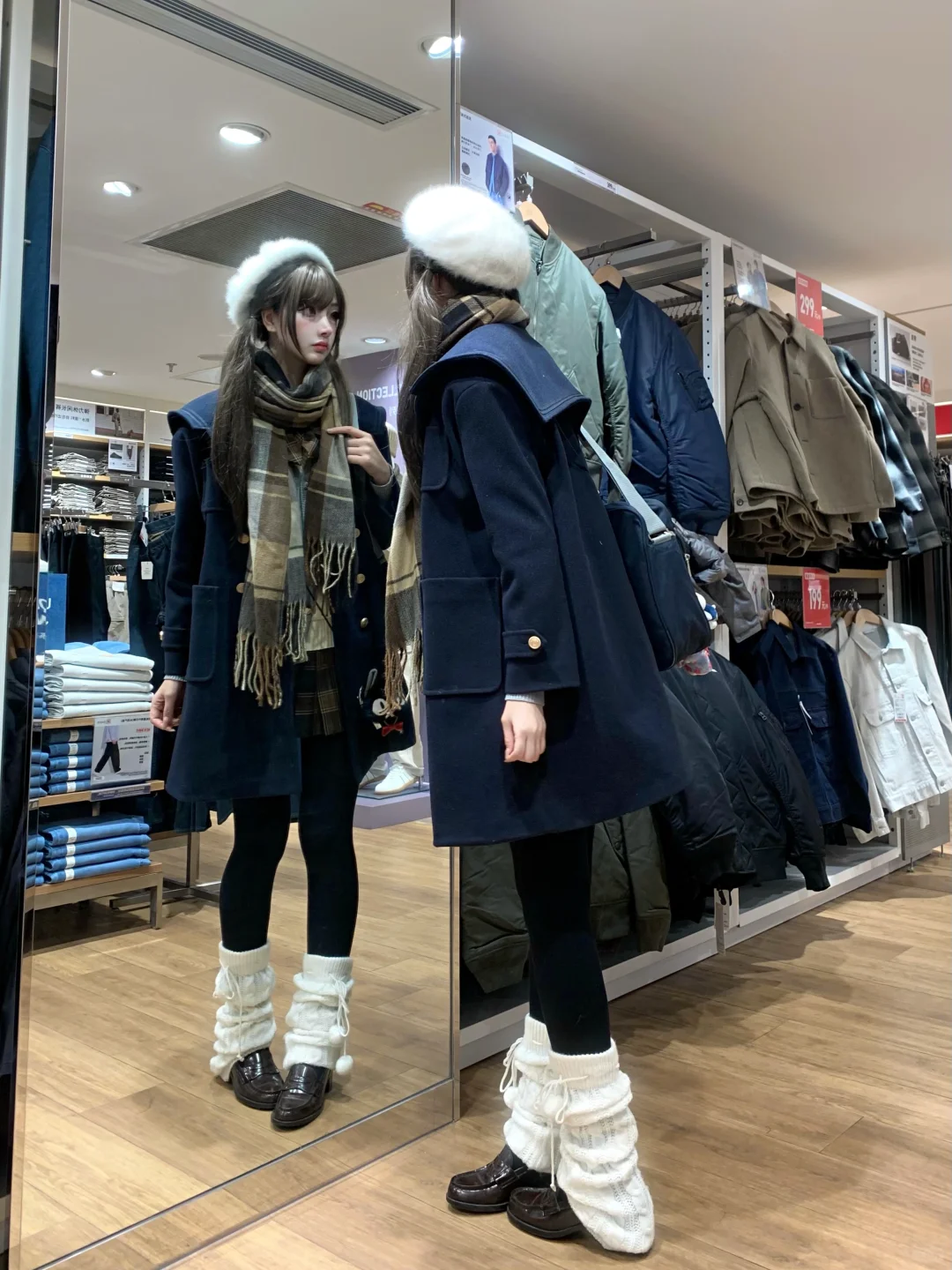 jk秋冬不露腿穿搭