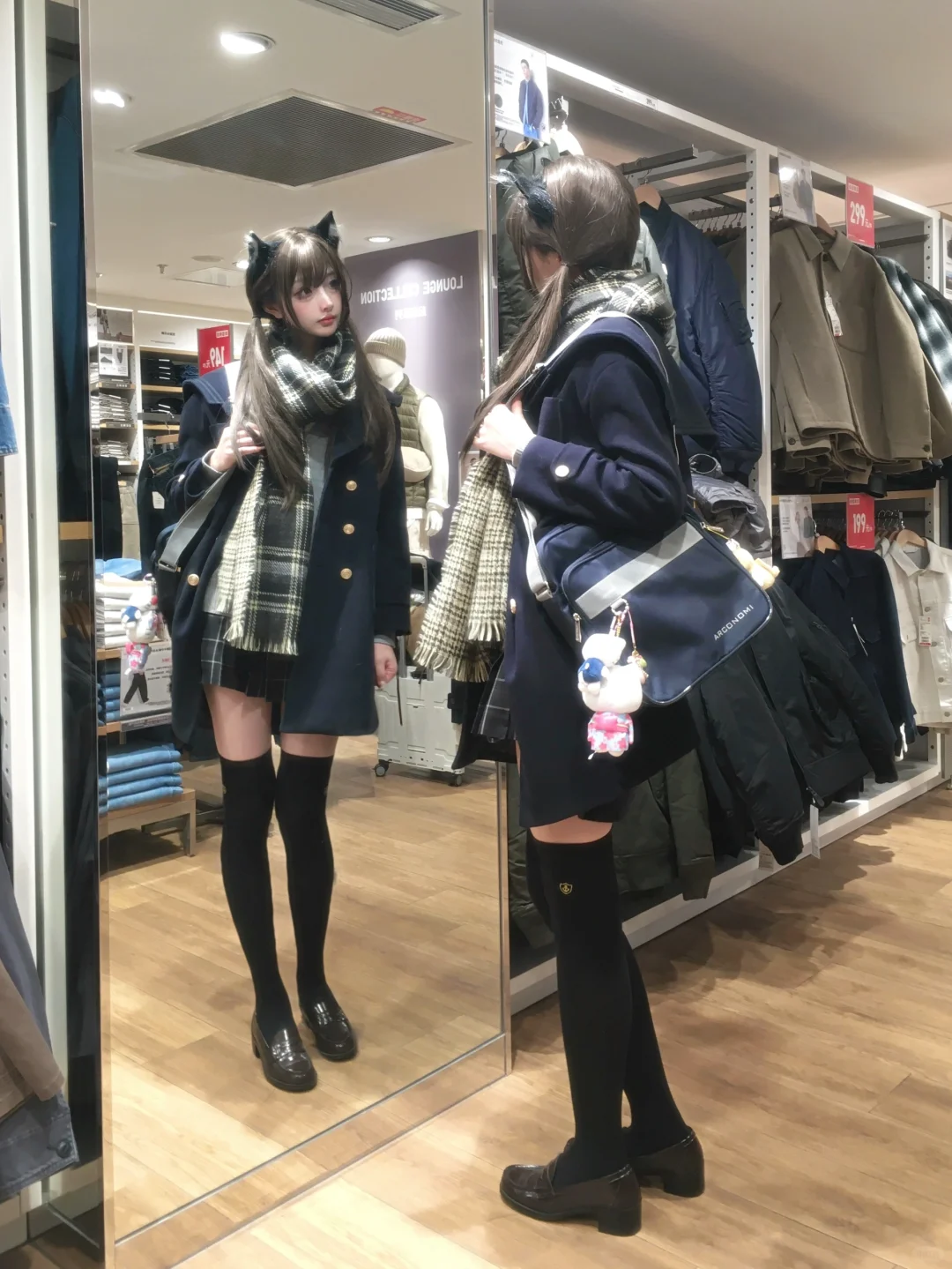 jk秋冬不露腿穿搭