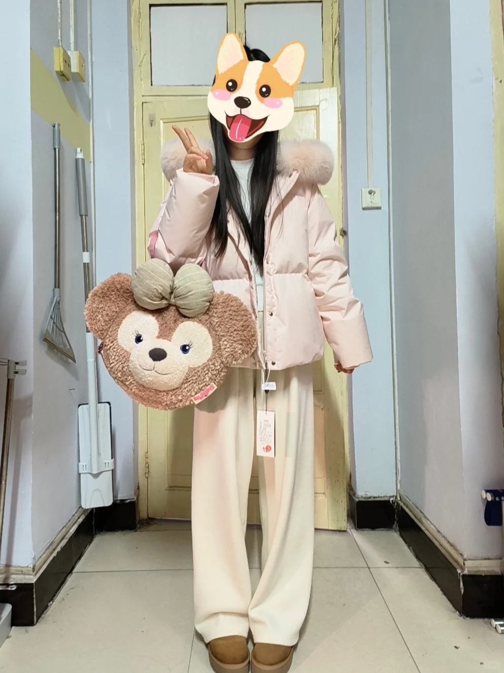 一万姐妹看过的甜甜妹宝羽绒服上身图来啦！