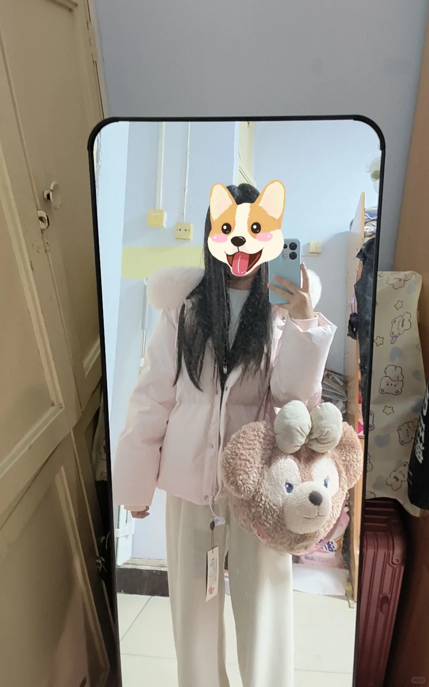 一万姐妹看过的甜甜妹宝羽绒服上身图来啦！
