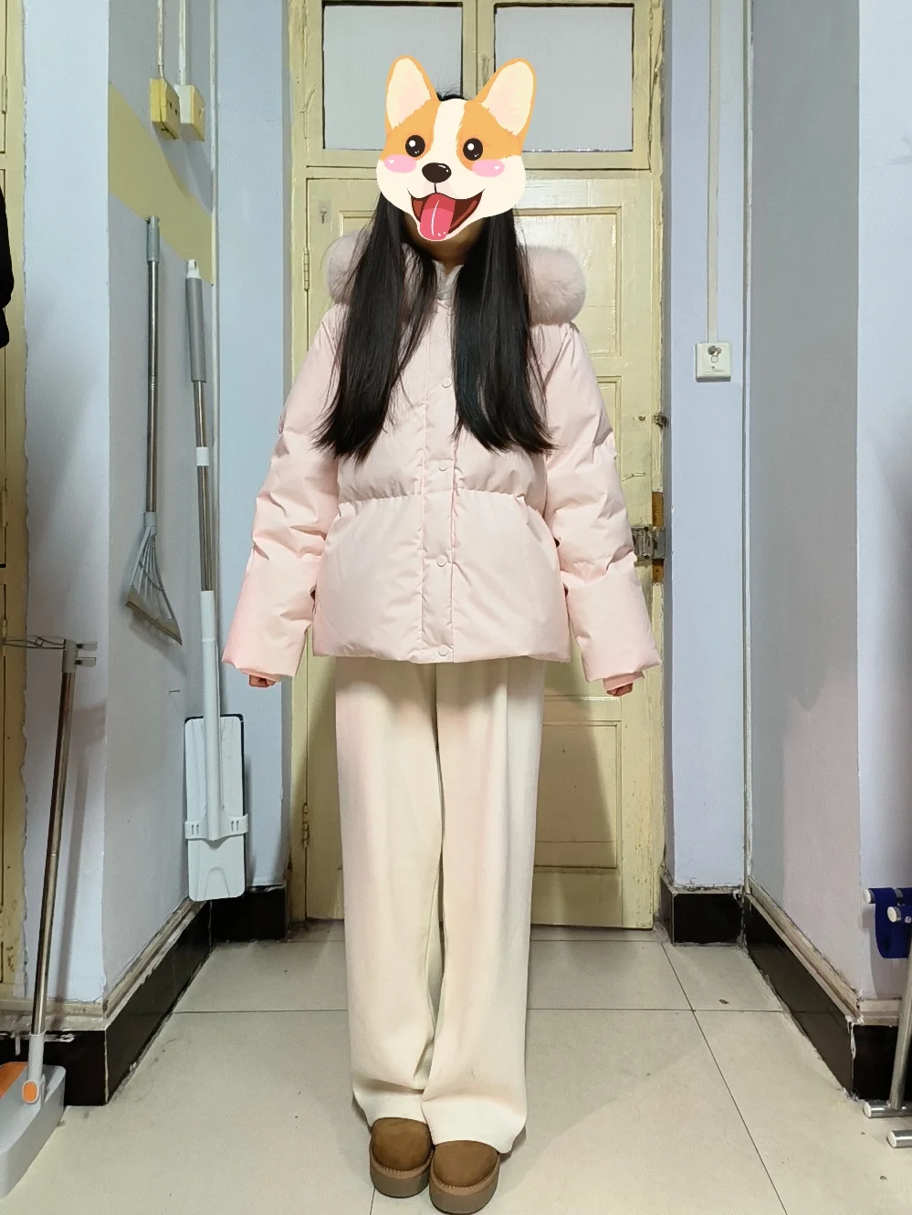 一万姐妹看过的甜甜妹宝羽绒服上身图来啦！