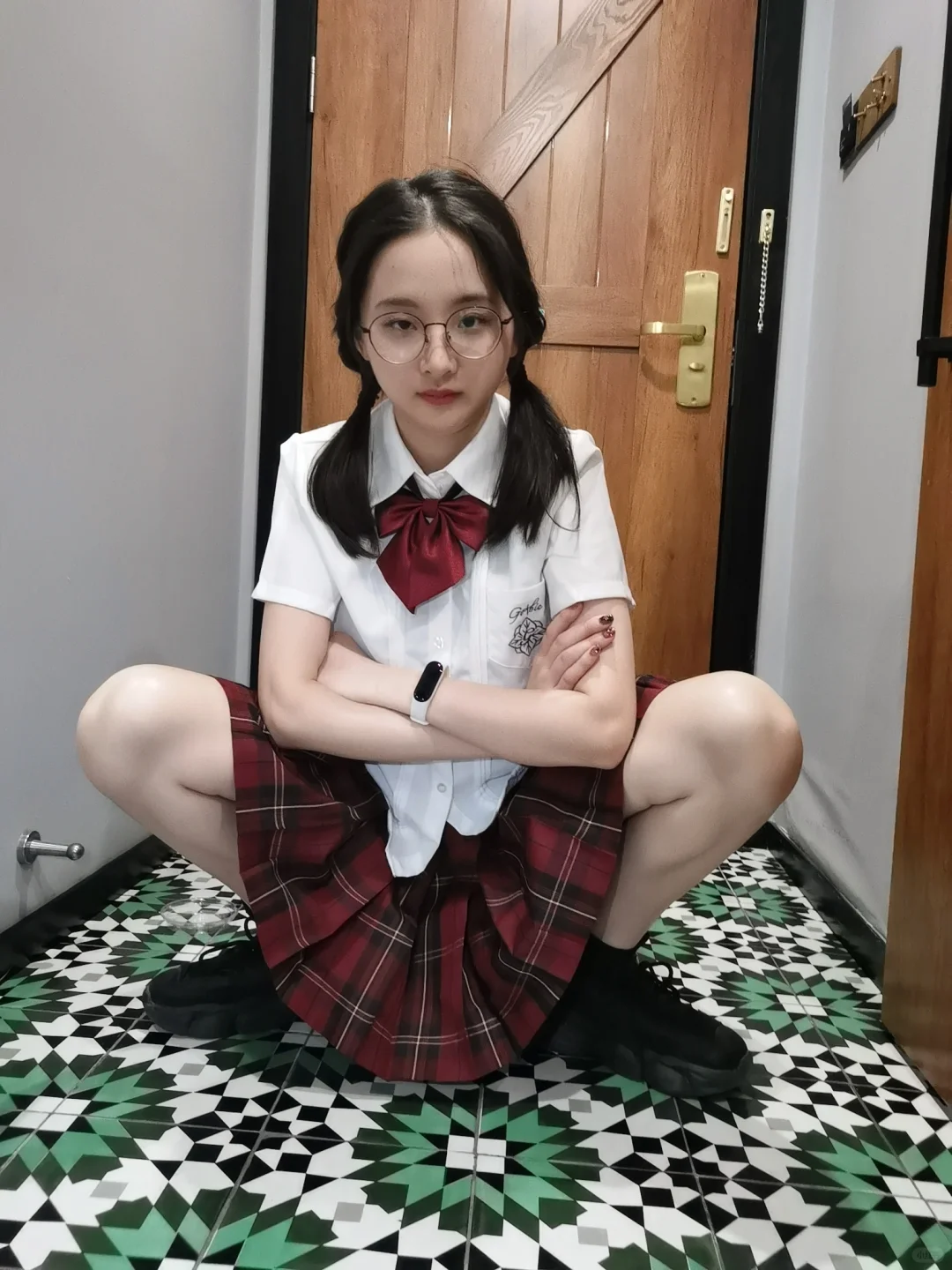不愧是jk 像我这种屌丝穿上也挺好看