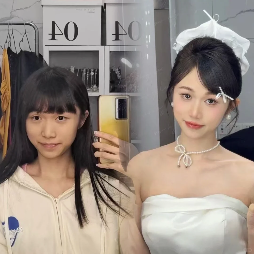 可爱甜妹妆❣️，广州增城新娘跟妆化妆师