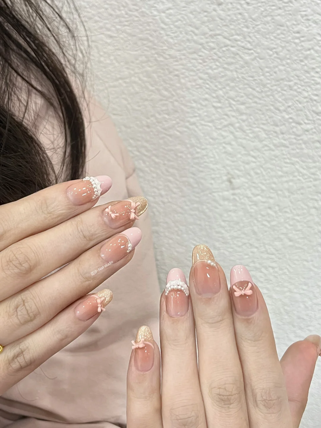 岳池美甲｜粉嫩蝴蝶结美甲🎀
