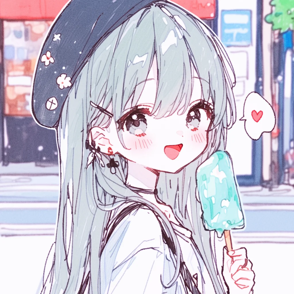 可爱戴帽软萌甜妹动漫女生头像