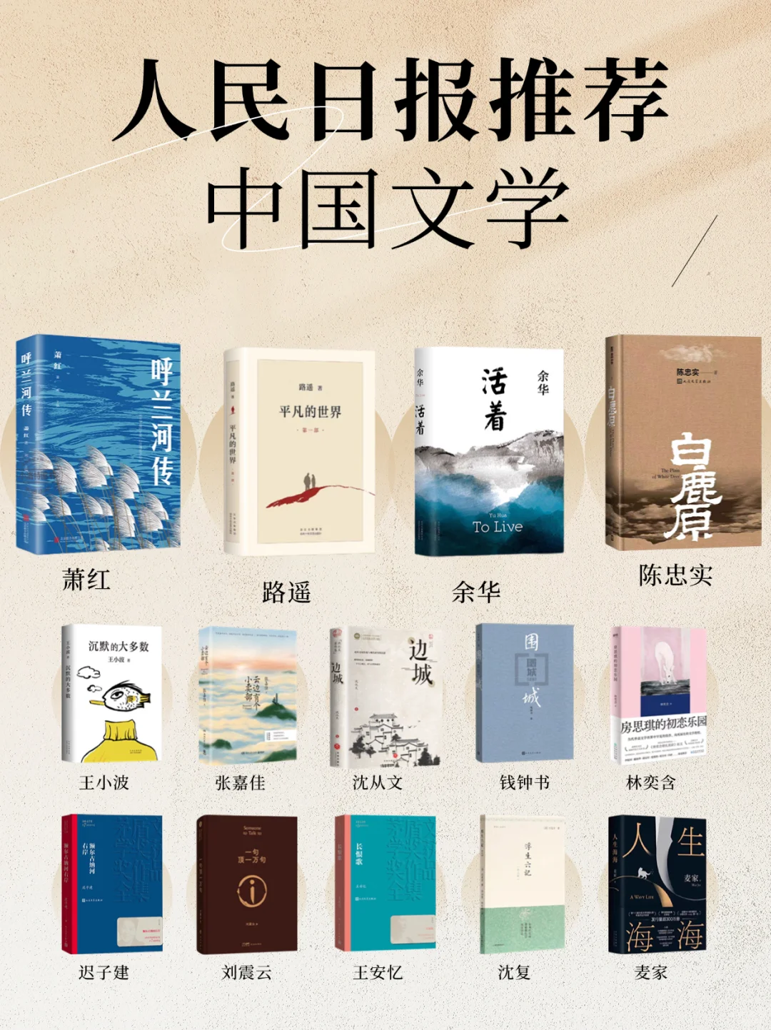人民日报推荐100本书单，建议狠狠收藏！