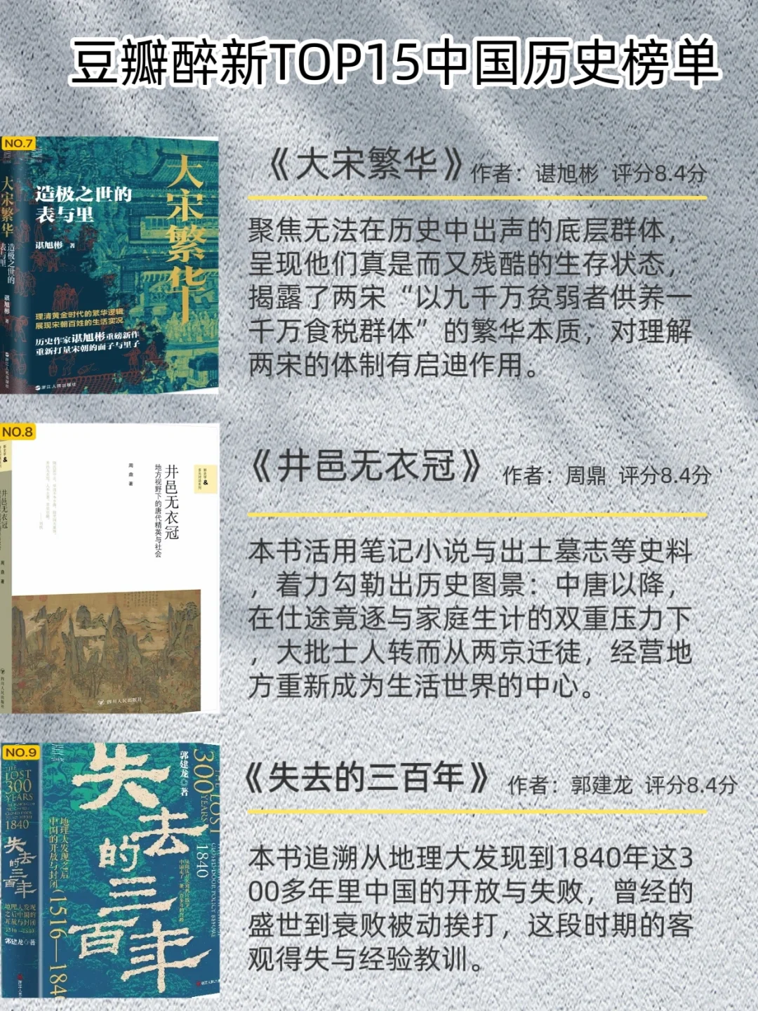 豆瓣高分｜历史书单15本🔥拓宽认知边界
