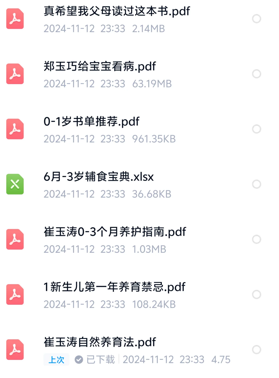 备孕、孕期、育儿书籍免费分享啦
