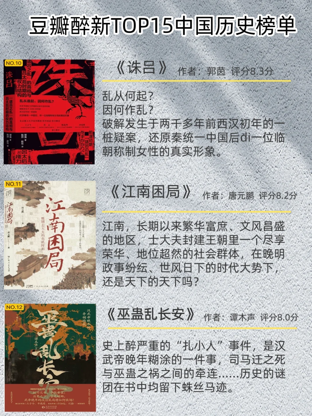 豆瓣高分｜历史书单15本🔥拓宽认知边界