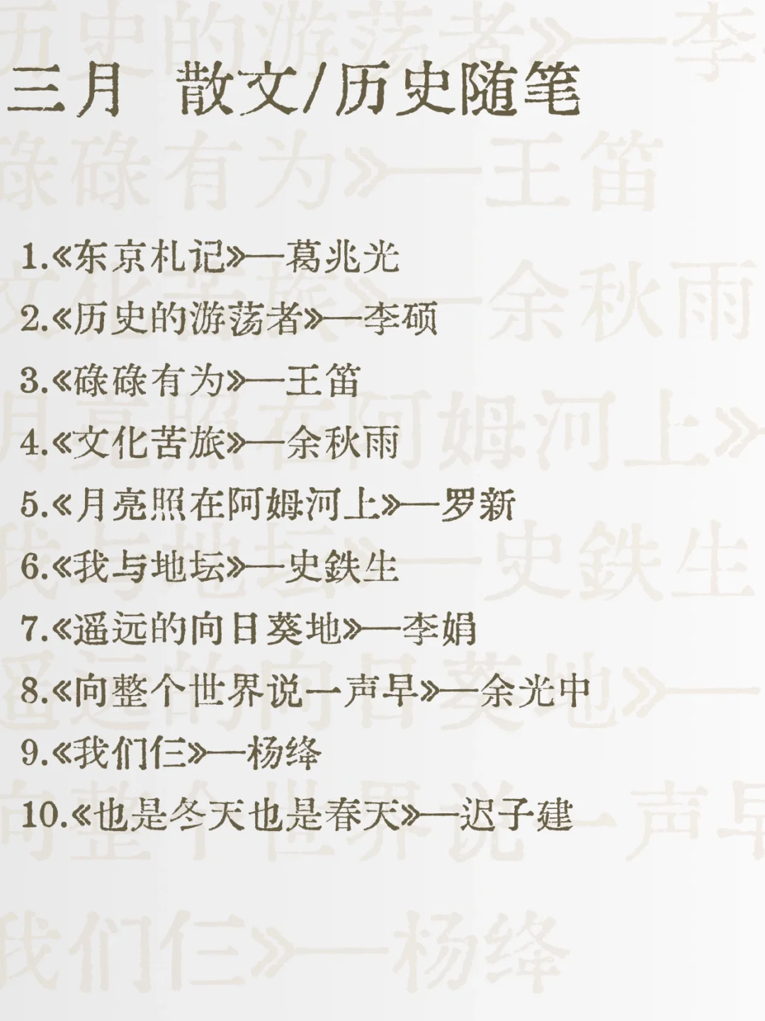 如果你从2025年1月开始读书（下半年）