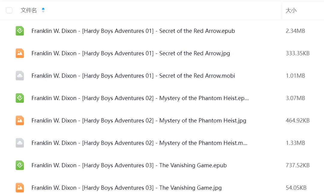 电子书+音频 Hardy Boys Adventures Series