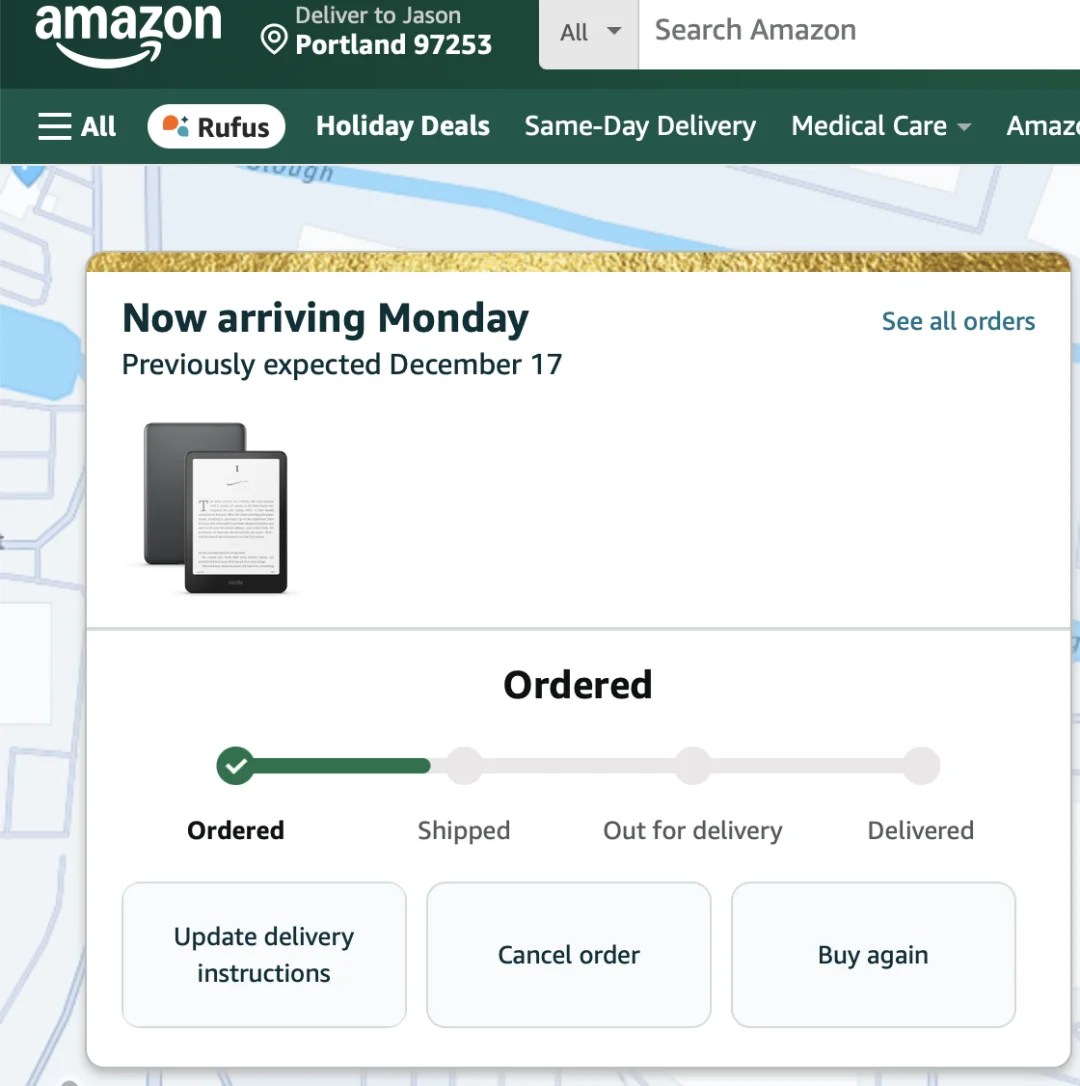 第一次海淘给了kindle paperwhite 6，等发货