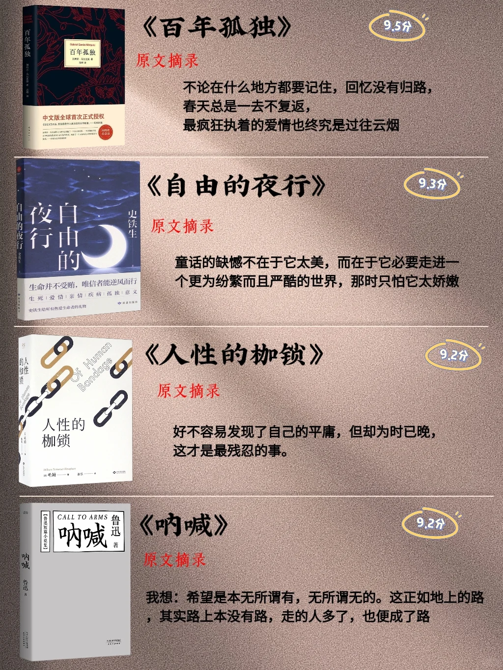 豆瓣9.0以上的书你读了几本