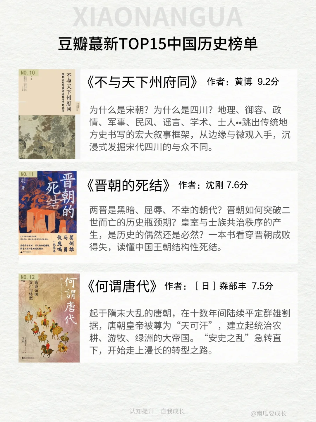 强推豆瓣高分15 本历史书单，重塑认知边界