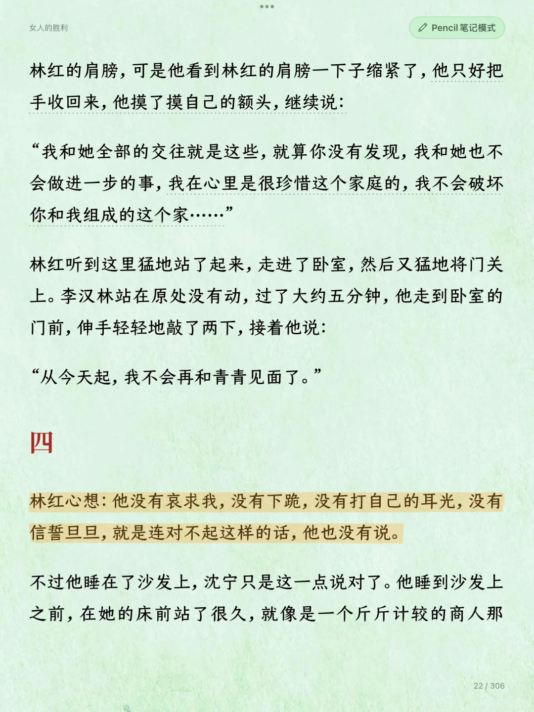 电子书阅读分享｜女人的胜利 余华