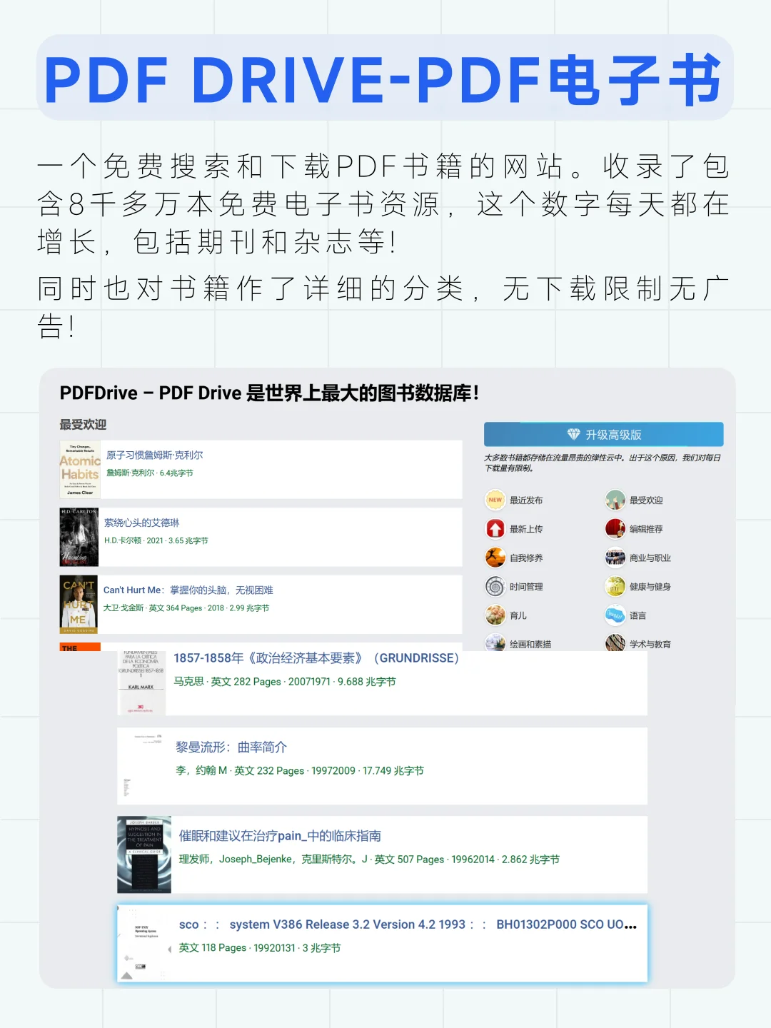 6个免费电子书网站，帮你实现看书自由！