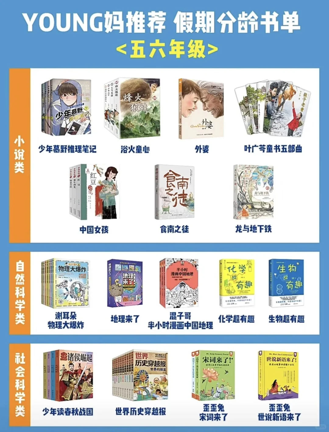 Young妈 假期中文书单大合集