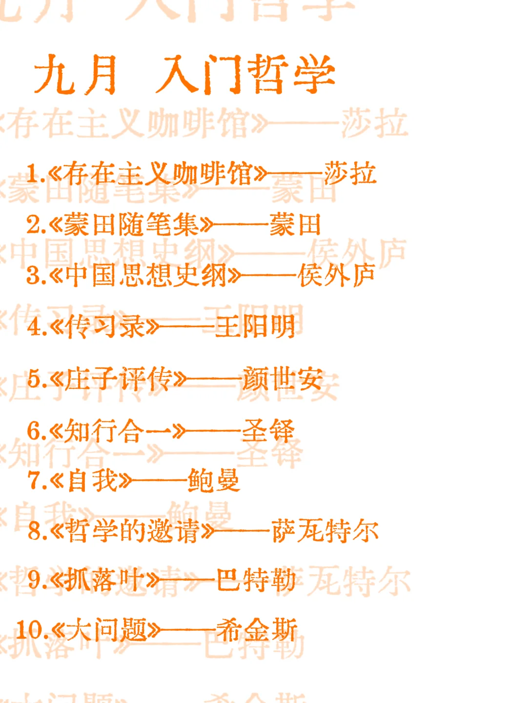 保姆级书单｜从2025年1月开始读书吧！