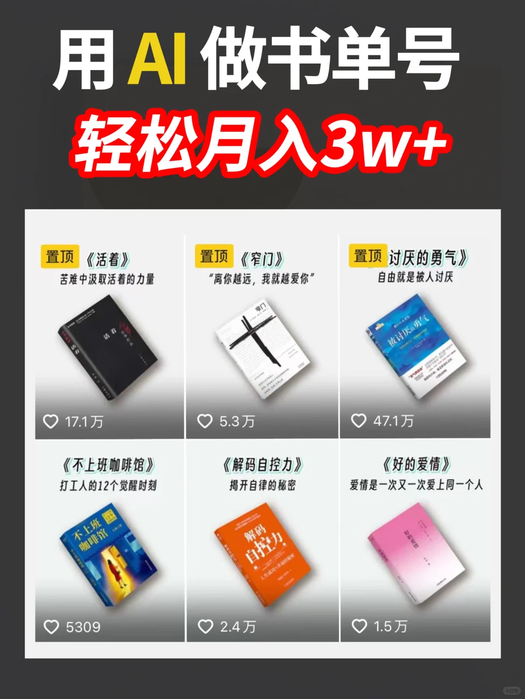 AI做书单号月入3W+，揭秘AI搞钱新姿势！