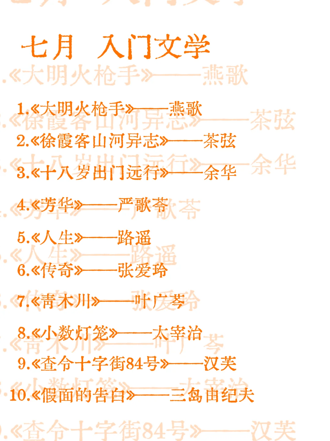 保姆级书单｜从2025年1月开始读书吧！