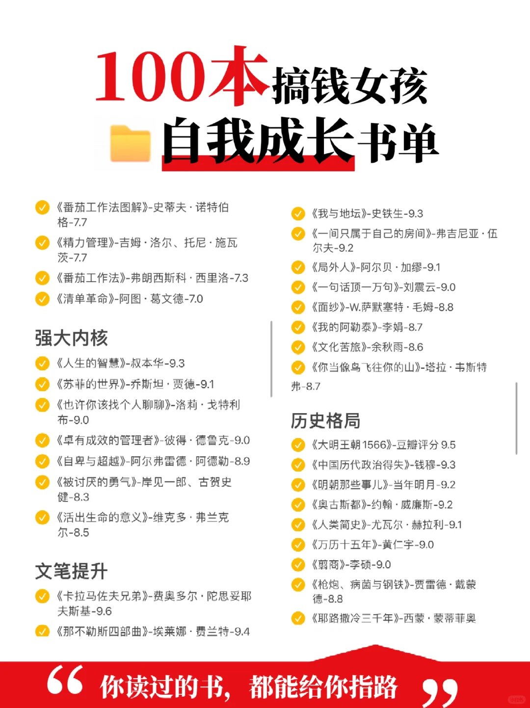 抓住九紫离火🔥搞钱女孩必读的100本书！