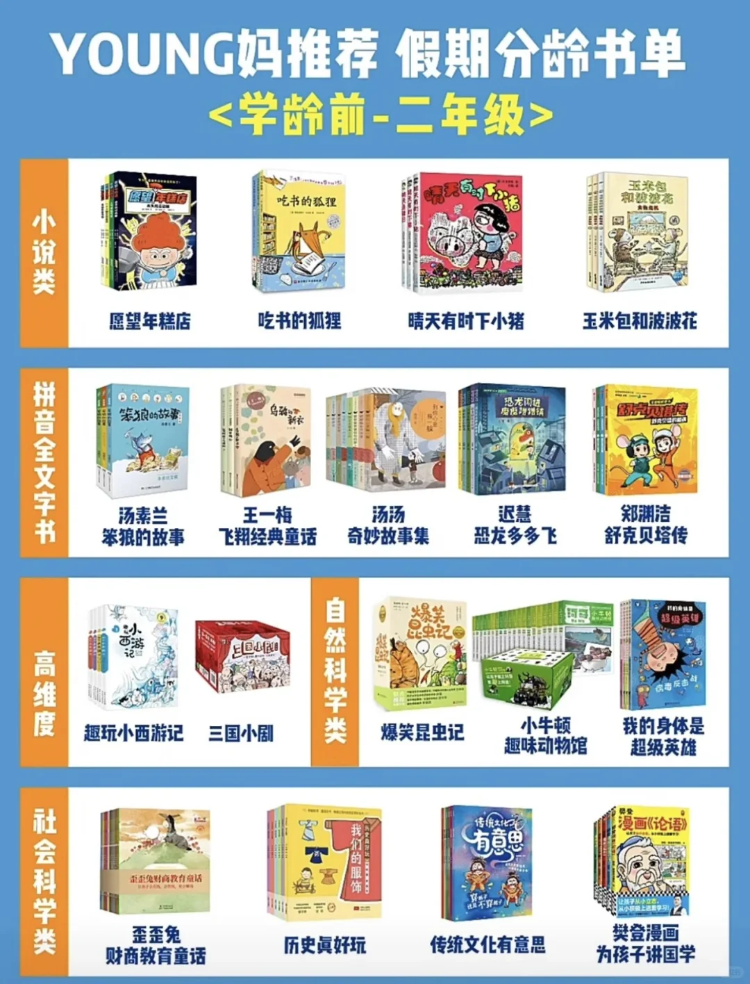 Young妈 假期中文书单大合集