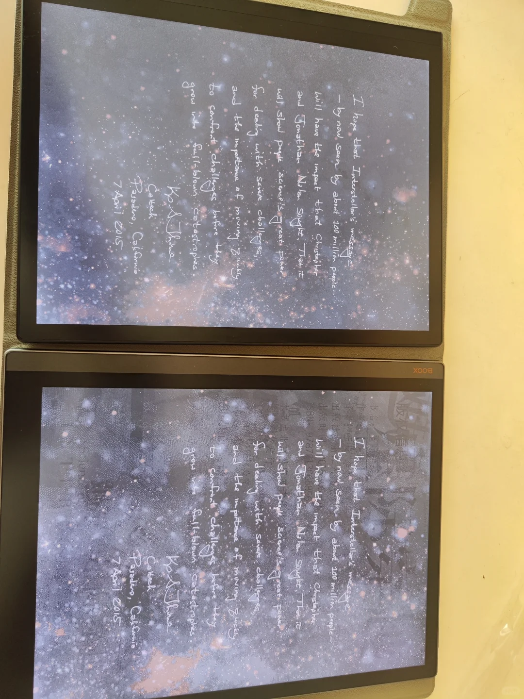 掌阅Smart5C VS 文石T10C～色彩亮度对比