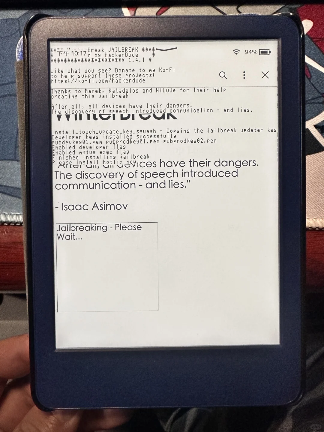 kindle 小蓝越狱成功