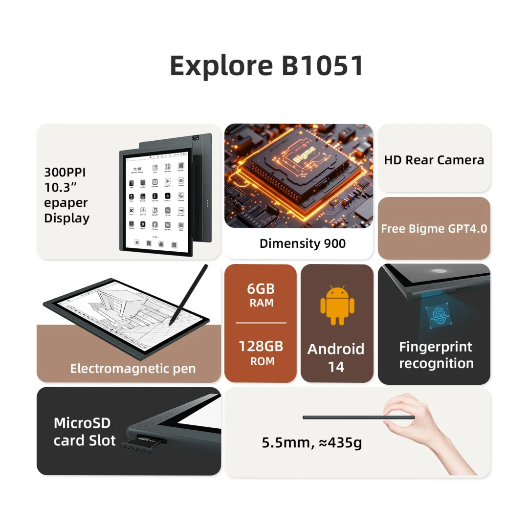 外网上架B1051，300ppi的黑白大屏要来了