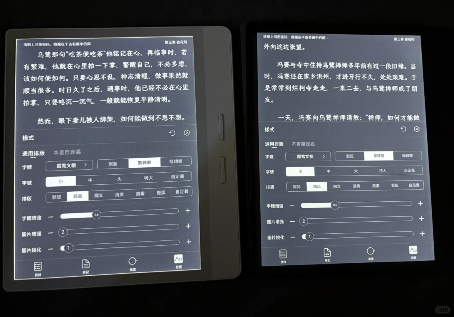 掌阅iReader电纸书ocean4turbo黑白对比