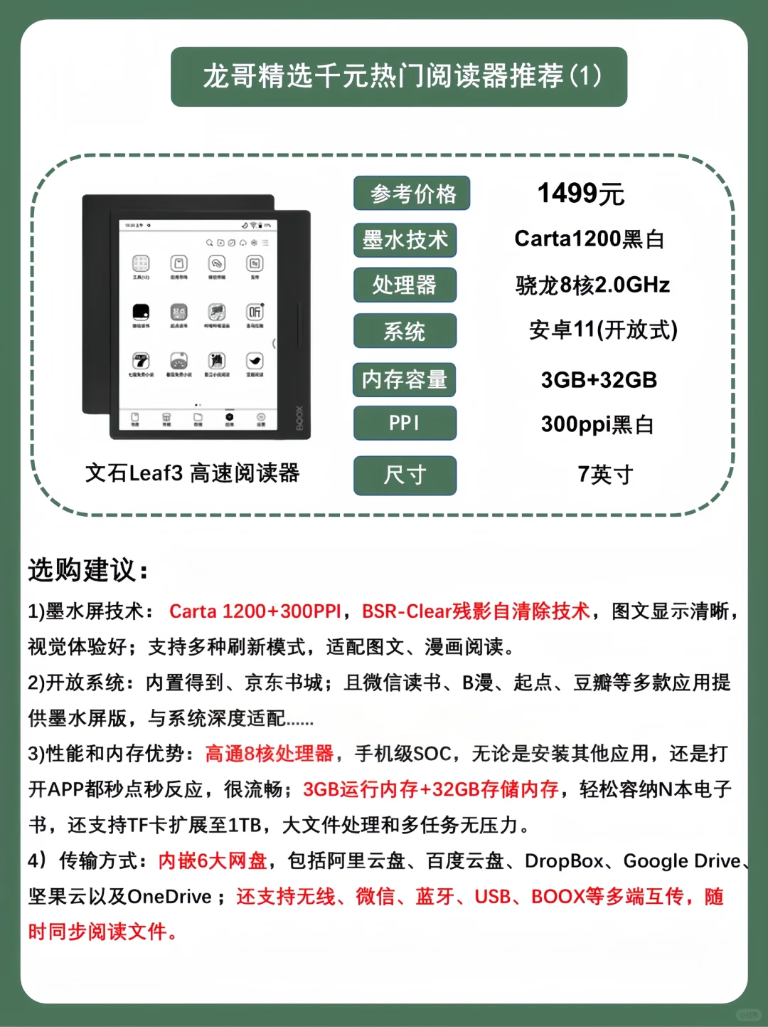2024年热门千元电子书阅读器选购推荐🔥