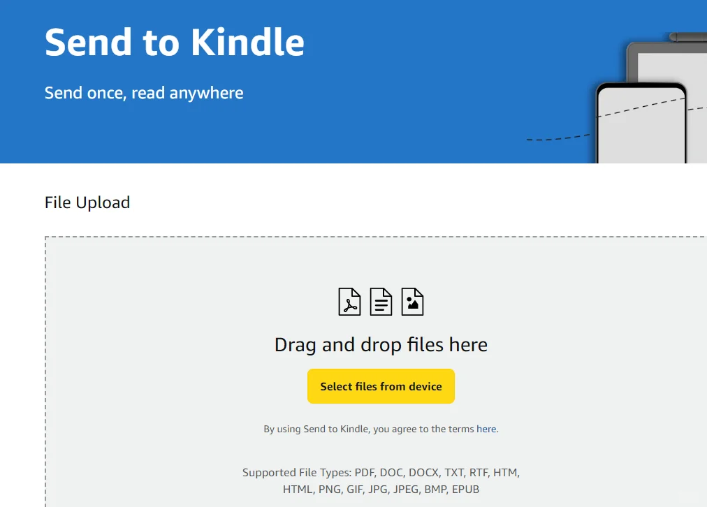 网页版将EPUB文件传送至kindle步骤