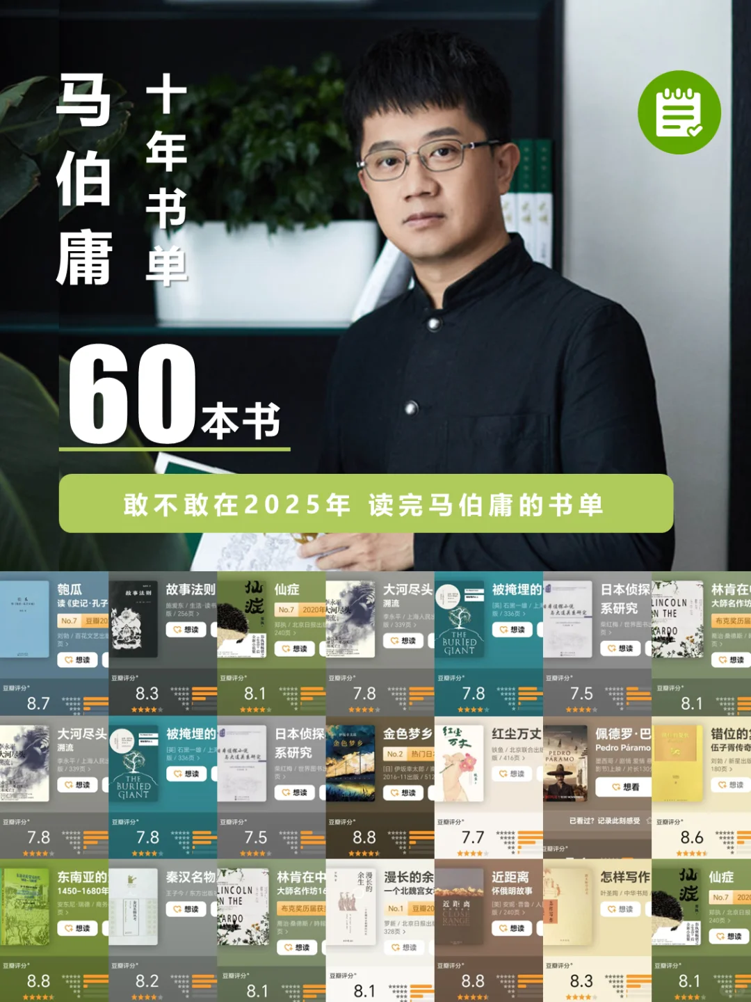 2025，敢不敢用一年时间挑战马伯庸的书单~